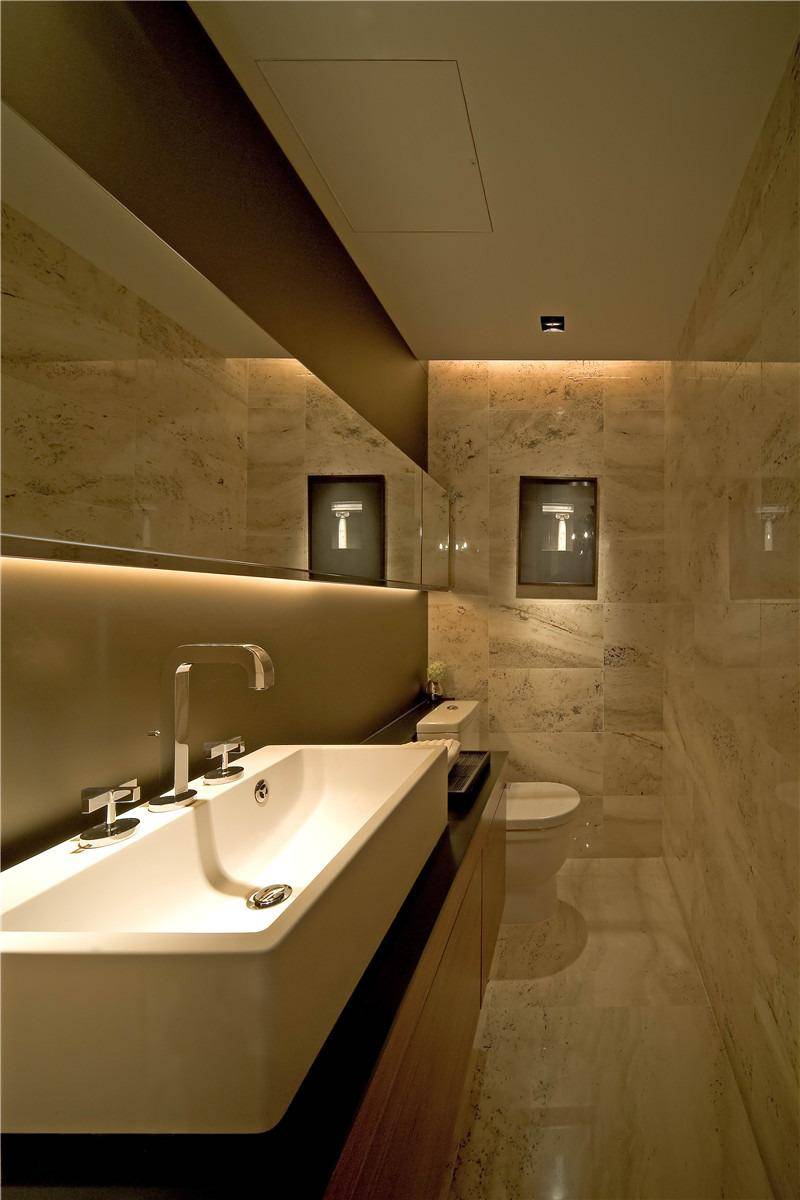 点击大图看下一张：现代简约卫生间浴室设计图