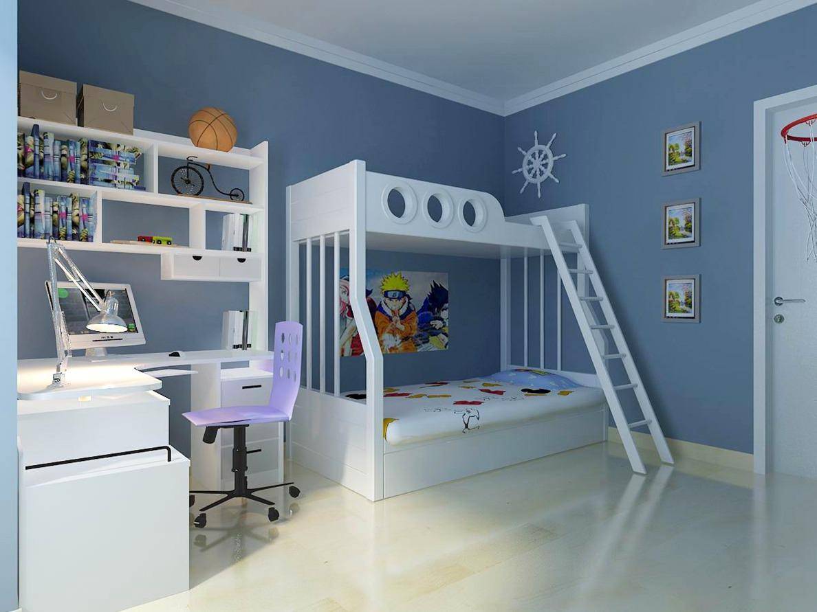 点击大图看下一张：创意卧室儿童房设计图