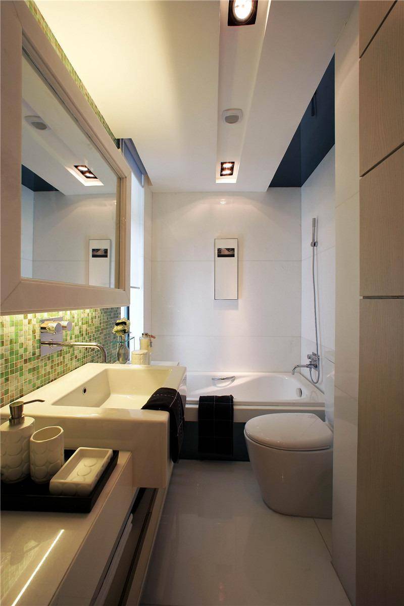 点击大图看下一张：现代简约卫生间浴室淋浴房设计图