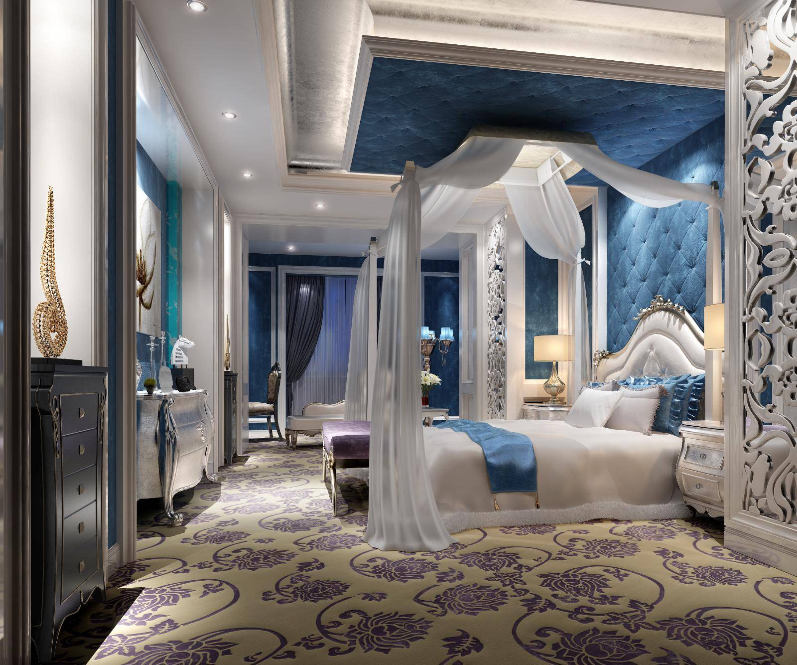 点击大图看下一张：欧式地中海新古典卧室设计方案