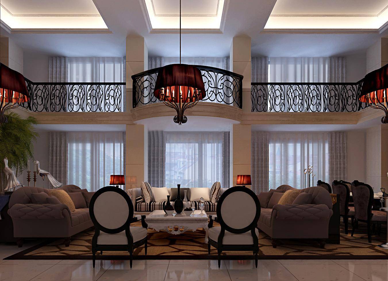 点击大图看下一张：欧式客厅装修图