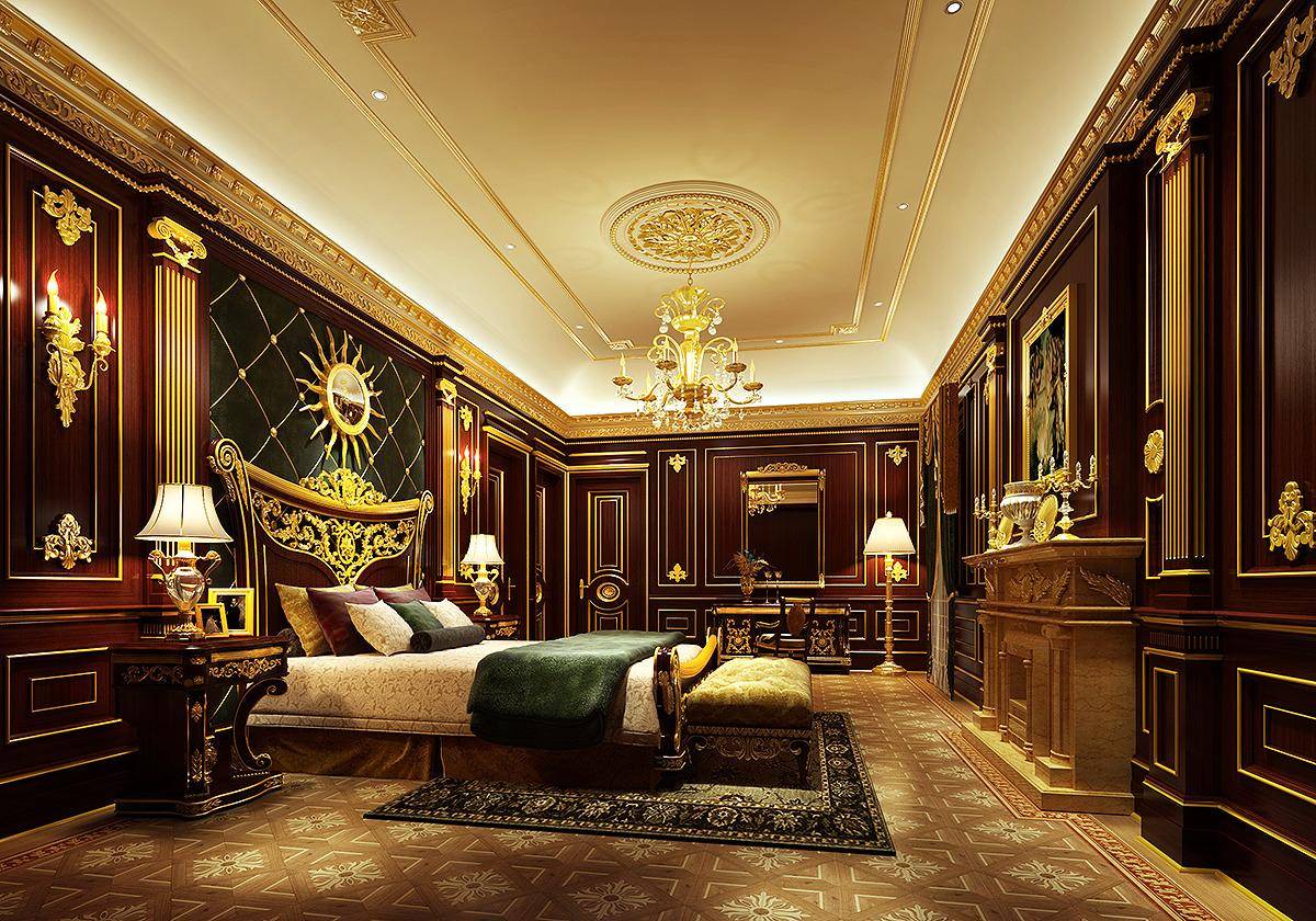 点击大图看下一张：欧式美式卧室效果图