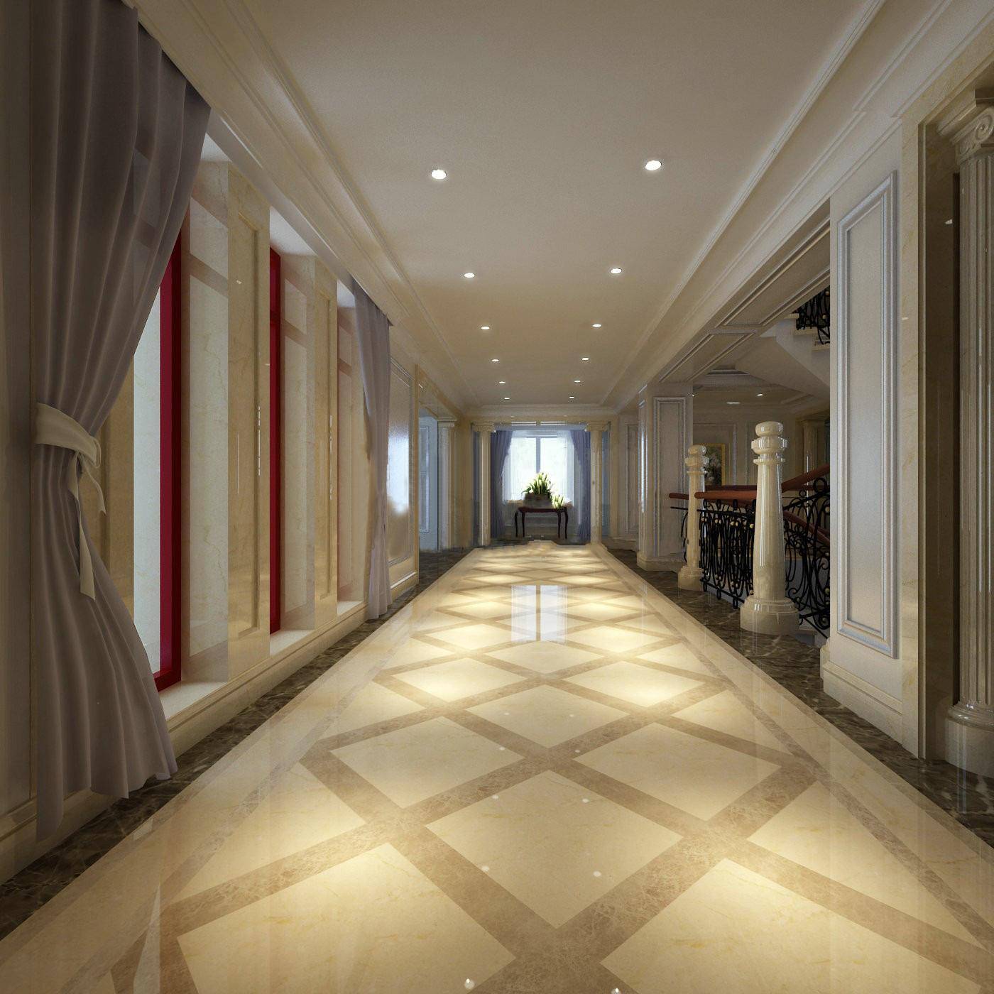 点击大图看下一张：欧式走廊设计案例