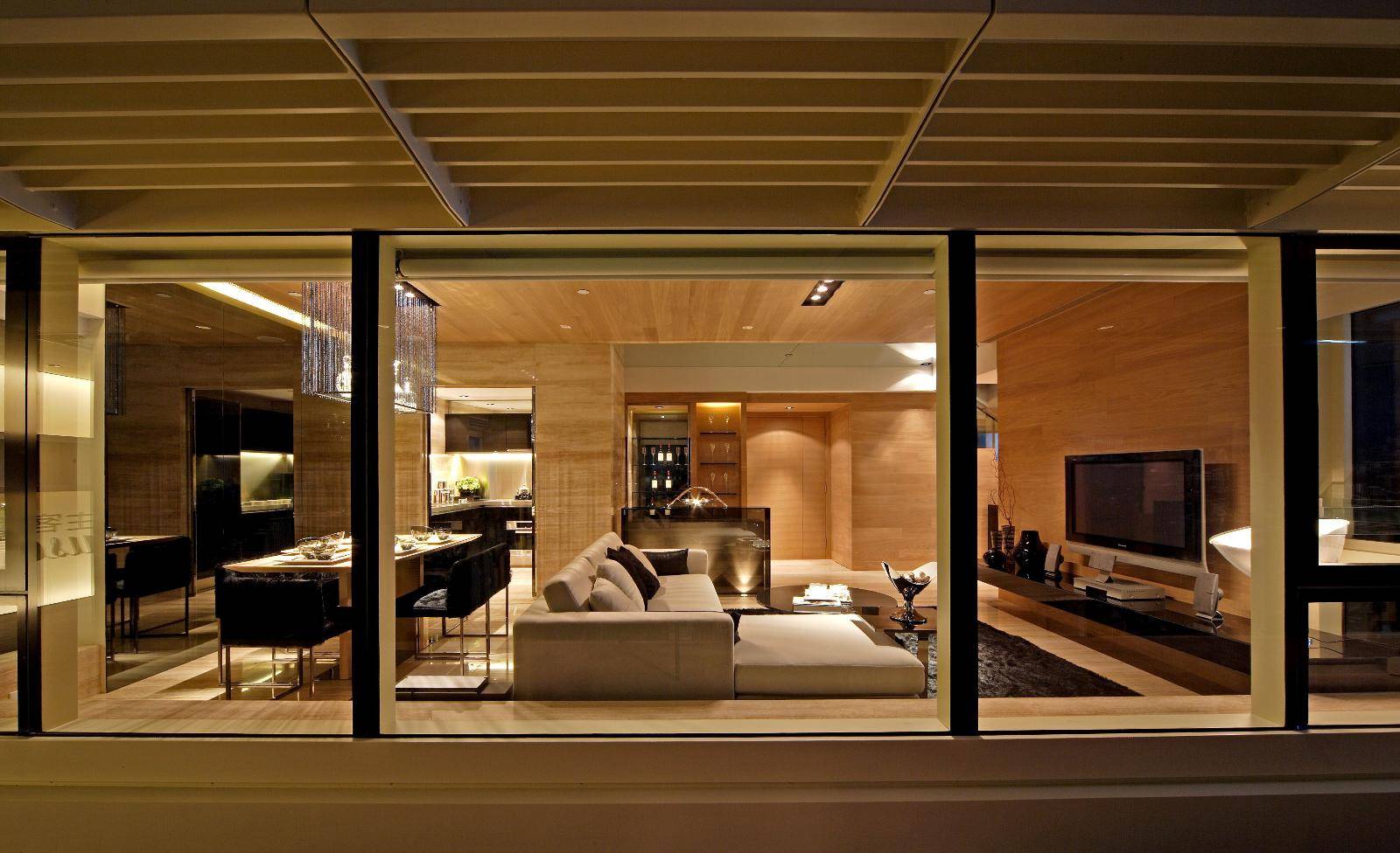 点击大图看下一张：现代简约客厅设计案例