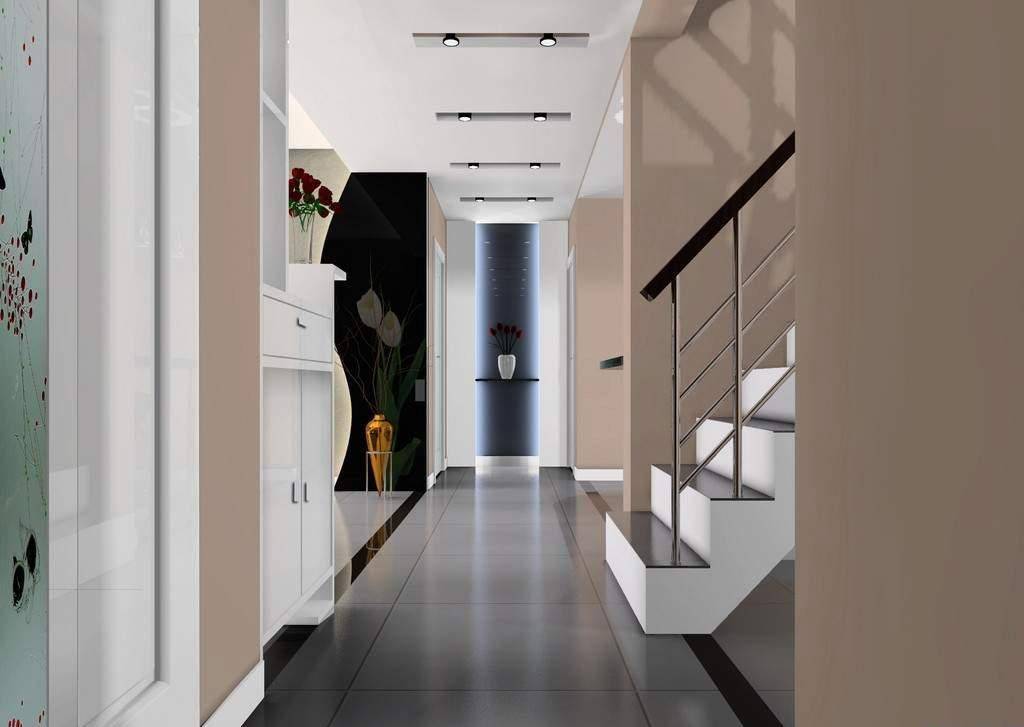 点击大图看下一张：现代简约走廊装修图