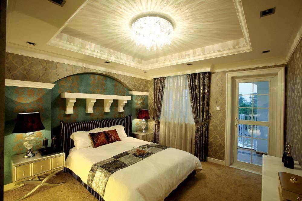 点击大图看下一张：新古典后现代卧室设计图
