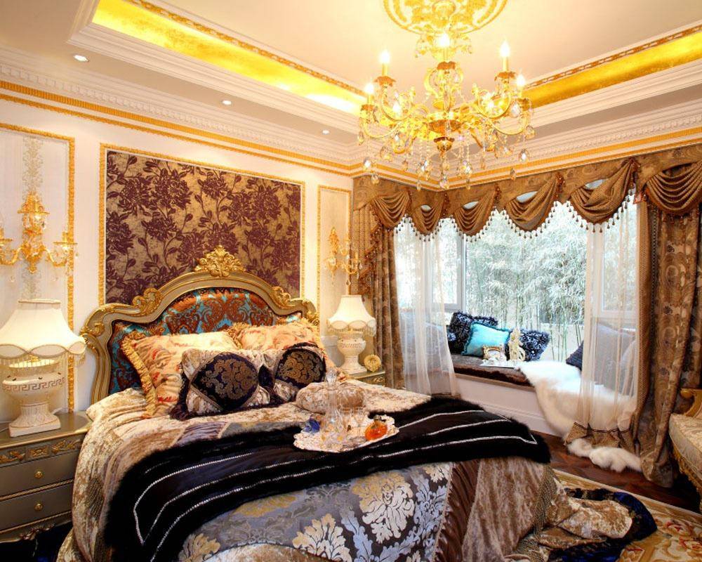 点击大图看下一张：欧式法式卧室装修图