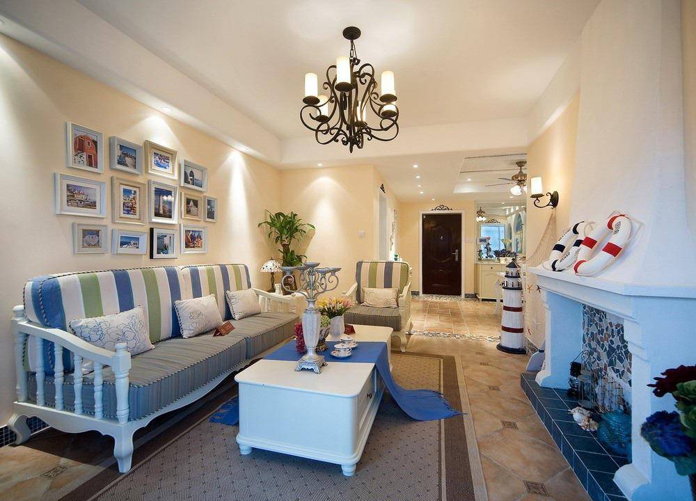 点击大图看下一张:地中海客厅设计案例展示