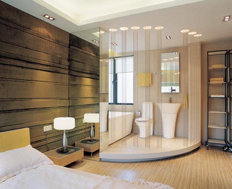 点击大图看下一张：现代简约卧室卫生间图片