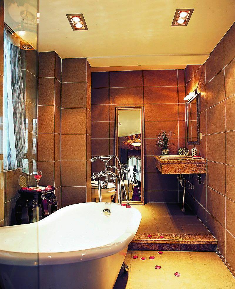 点击大图看下一张：现代简约中式浴室淋浴房图片