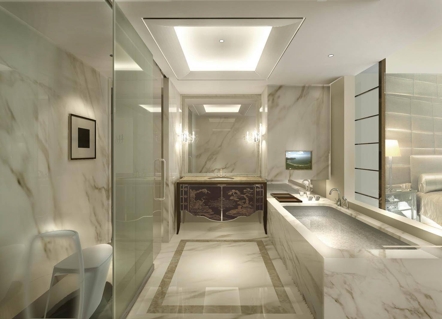 点击大图看下一张：现代简约浴室淋浴房设计方案