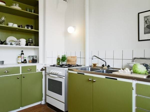 点击大图看下一张：厨房单身公寓案例展示