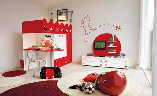 点击大图看下一张：现代简约儿童房图片
