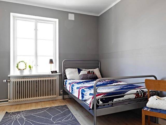 点击大图看下一张：现代卧室单人床折叠单人床装修效果展示
