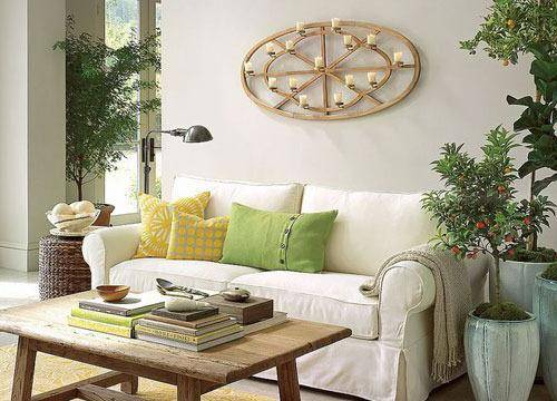 点击大图看下一张：自然温馨沙发茶几设计方案