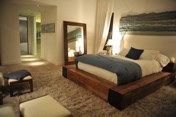 点击大图看下一张：自然卧室木床设计方案