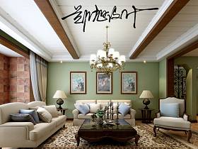 美式美式风格客厅装修案例