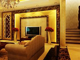 欧式欧式风格客厅背景墙电视背景墙设计案例