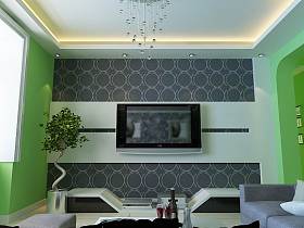 现代现代风格客厅背景墙电视背景墙案例展示