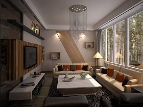 现代现代风格客厅设计案例