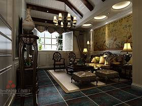 美式美式风格客厅设计图