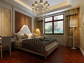 欧式卧室吊顶窗帘设计案例展示