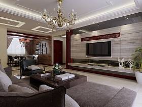 中式中式风格新中式客厅设计案例