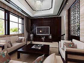 中式中式风格客厅装修案例