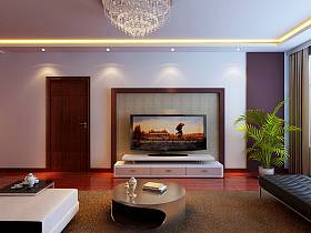 现代现代风格客厅背景墙电视背景墙设计案例