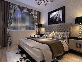 现代卧室窗帘设计图
