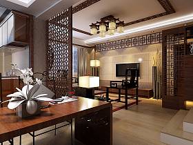 中式客厅电视背景墙设计方案