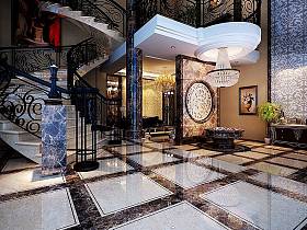 欧式欧式风格大厅楼梯设计方案