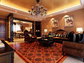欧式古典客厅沙发设计案例