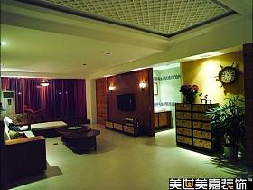 中式中式风格客厅电视背景墙效果图