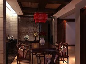 中式中式风格餐厅吊顶装修图