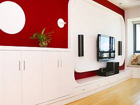 现代客厅电视背景墙案例展示