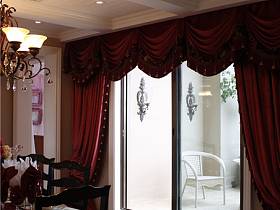 欧式欧式风格餐厅别墅窗帘图片
