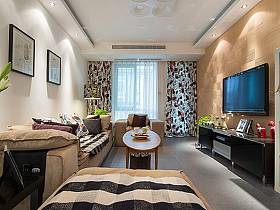 现代客厅电视背景墙装修案例