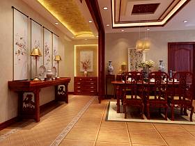 中式餐厅吊顶设计案例