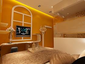 现代卧室电视背景墙设计案例展示