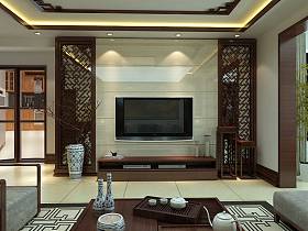 中式中式风格背景墙电视背景墙装修案例