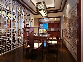 中式餐厅吊顶设计方案