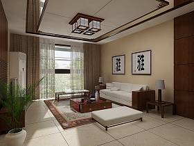中式客厅吊顶设计案例展示