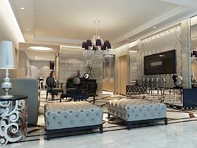 欧式客厅沙发灯具设计案例展示