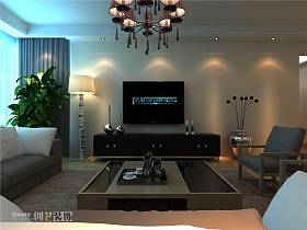 现代简约客厅电视背景墙设计案例展示