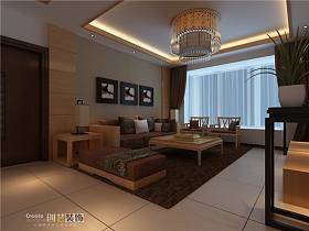 中式中式风格客厅四居吊顶背景墙沙发客厅沙发设计图