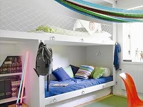 现代简约卧室儿童房设计图