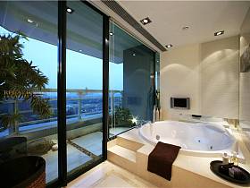 现代简约浴室淋浴房装修图