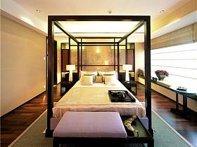 现代简约新中式卧室设计案例