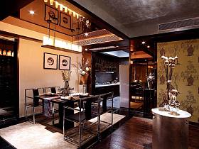 现代简约中式餐厅设计图